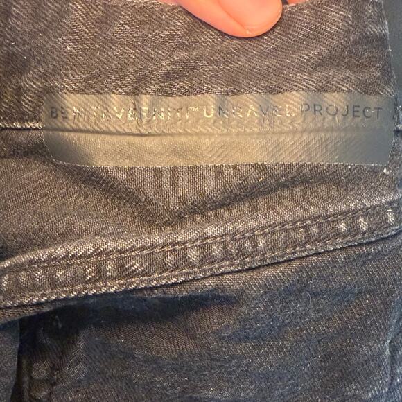 Ben Taverniti Unravel Project Hybrid Denim Skirt Overlay Leggings Size 25 Black - Picture 5 of 8